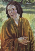 Девушка в желтой шали  В. Борисов-Мусатов 1903