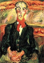 Портрет мужчины в красгом шарфе. Хаим Сутин