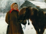 Баба с лошадью. Валентин Серов 1898