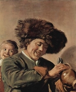 Два смеющихся юноши с кувшином. Ф.Хальс 1627