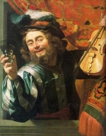 Веселый скрипач.Г.Хонтхорст 1623