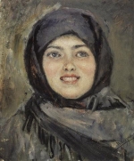 Смеющаяся девушка. В.Суриков 1890