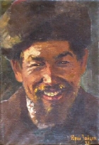 Смеющийся мужчина с рыжими усами. Ю.Зайцев 1938