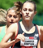 Дженнифер Баррингер Симпсон США ЧМ 2011 по бегу на 1500 м